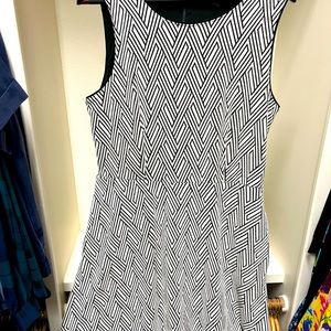 Black and white sleeveless dress. Worn once, size 14.